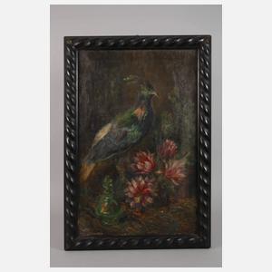 Clara Lins-Morstadt, Stillleben mit exotischem Vogel