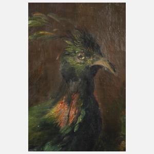 Clara Lins-Morstadt, Stillleben mit exotischem Vogel