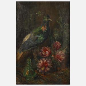Clara Lins-Morstadt, Stillleben mit exotischem Vogel