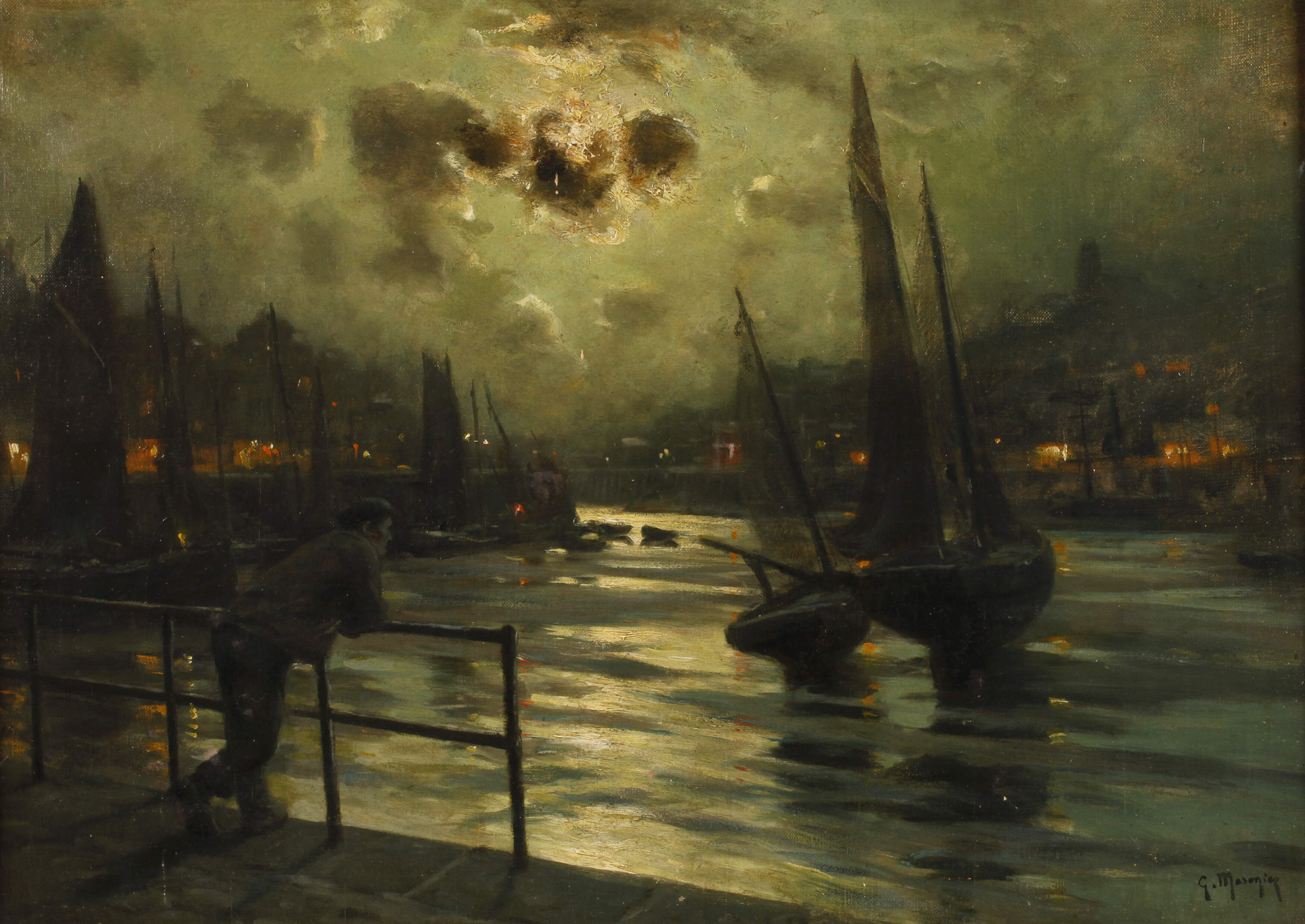Georges P. Maroniez, Abends im Hafen