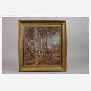 F. Omann, Im Birkenwald