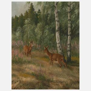Friedrich Reimann, Rehe am Waldrand