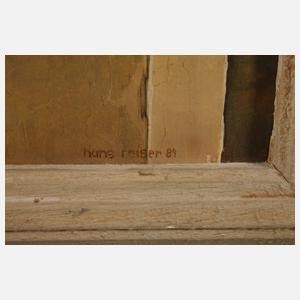 Hans Reiser, "Zwei Köpfe vor Landschaft"