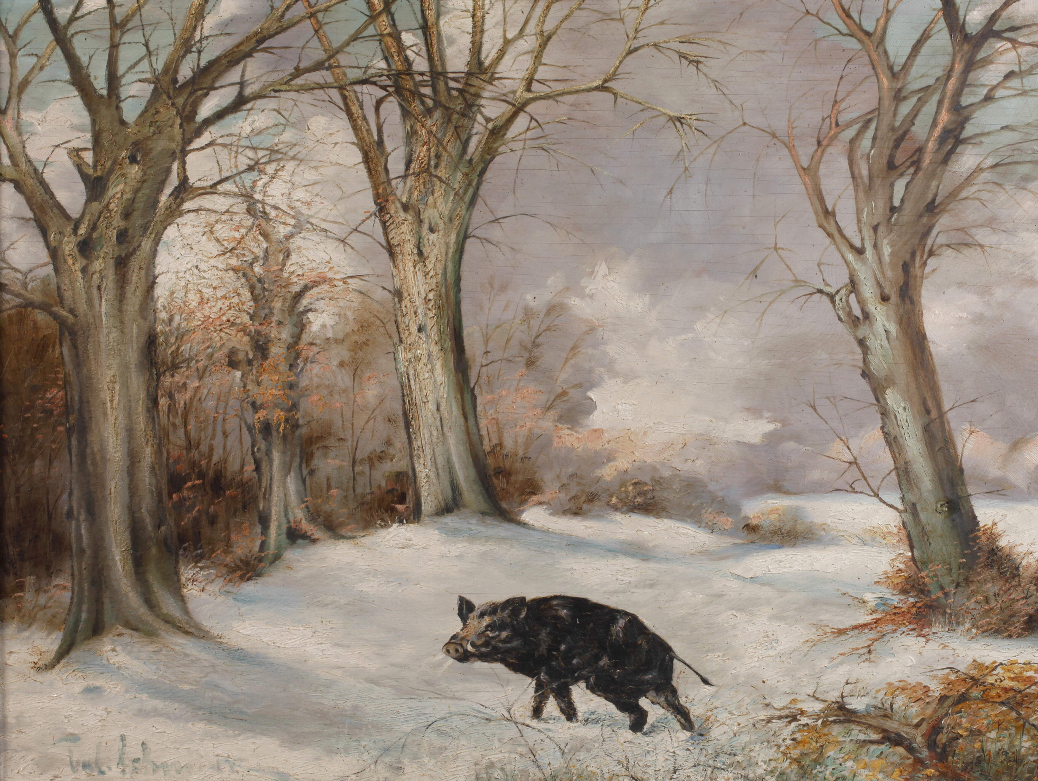 Schmidt, Wildschwein im Winterwald