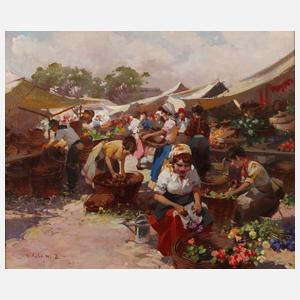 Witman Etelka Vizkeleti, "Markt in Siófok"