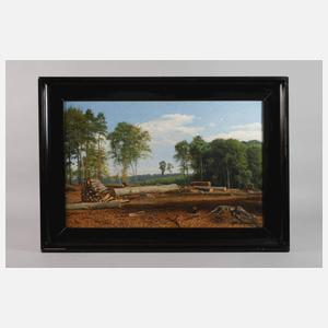 Prof. Emil Zschimmer, Holzschlag in der Dübener Heide