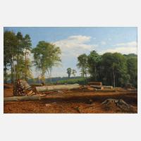 Prof. Emil Zschimmer, Holzschlag in der Dübener Heide111