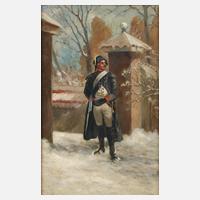 Französischer Soldat auf verschneiter Straße111