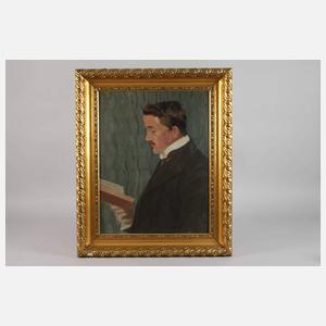 Lesender im Jugendstilinterieur