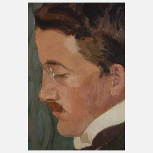 Lesender im Jugendstilinterieur