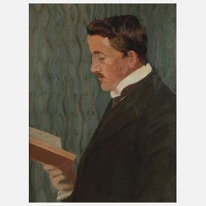 Lesender im Jugendstilinterieur