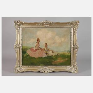 Damen in Sommerlandschaft