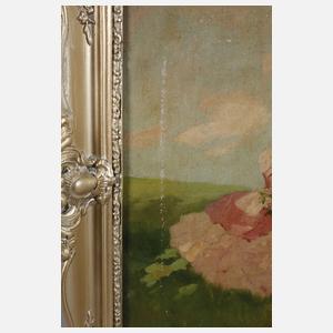 Damen in Sommerlandschaft