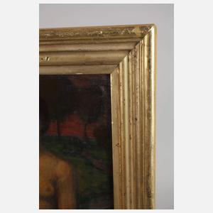 Mit Blumenkranz spielende Kinder