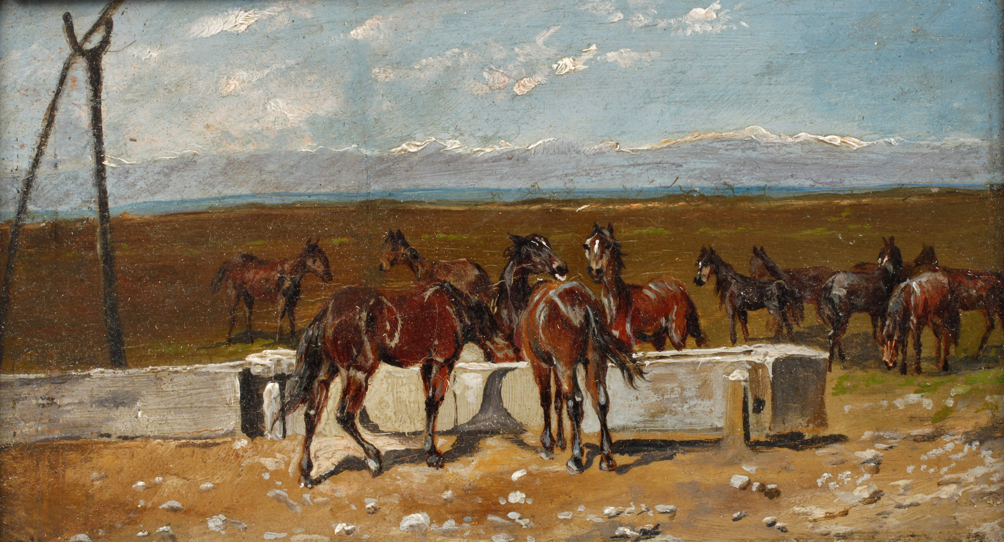 An der Pferdetränke