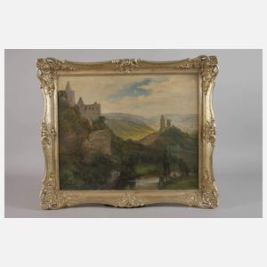 "Blick auf Rudelsburg und Saaleck"