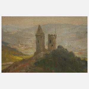 "Blick auf Rudelsburg und Saaleck"