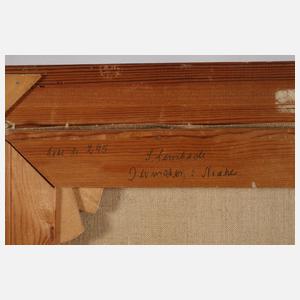 Blumenstillleben in einer Mauernische