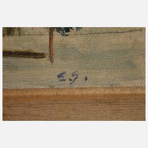 Herbstlicher Blick auf einen Berg