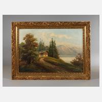 Goldstuckleiste mit Landschaftsgemälde111