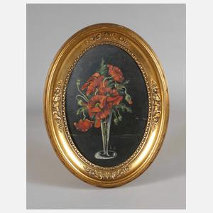 Ovalrahmen mit Blumenstillleben