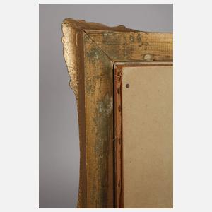 Goldstuckrahmen mit Stickbild