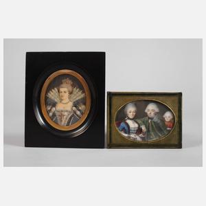 Zwei Miniaturbildnisse