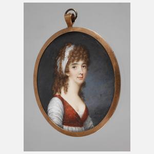 Klassizistisches Miniaturportrait Charles Hénard