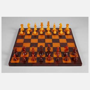 Schachspiel in Bernsteinoptik