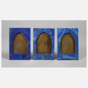 Drei Tischbilderrahmen Lapislazuli