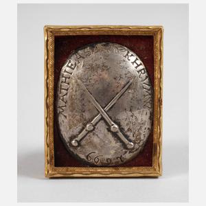 Silberplakette 1699