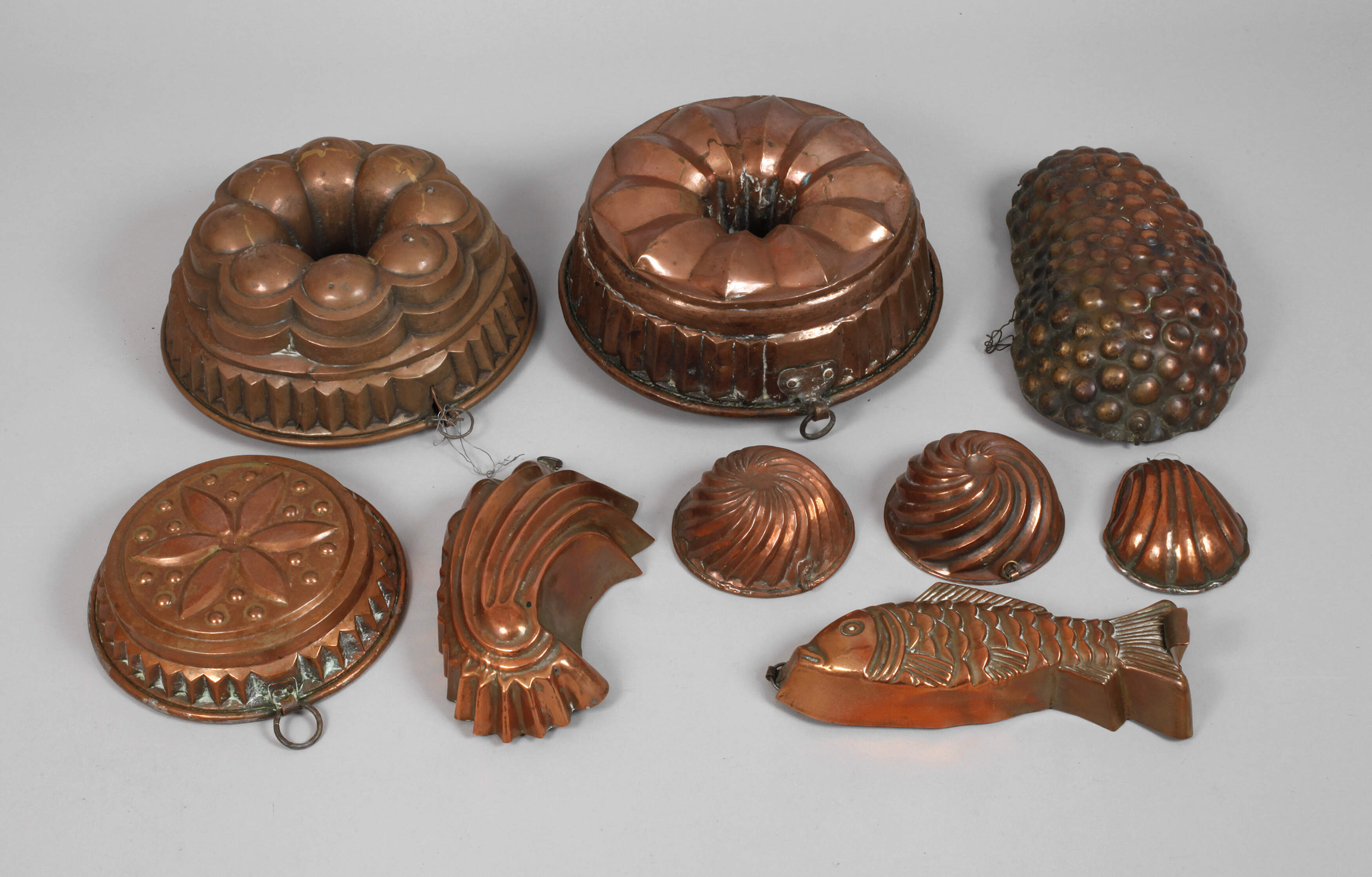 Konvolut Kupferbackformen