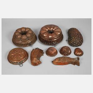 Konvolut Kupferbackformen