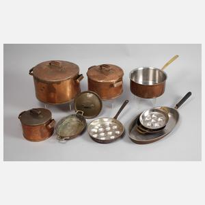 Konvolut Kupfergeschirr