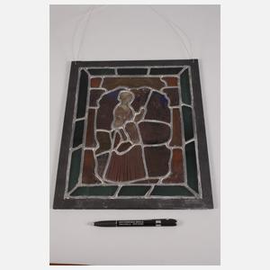 Zwei Bleiglasbilder Historismus