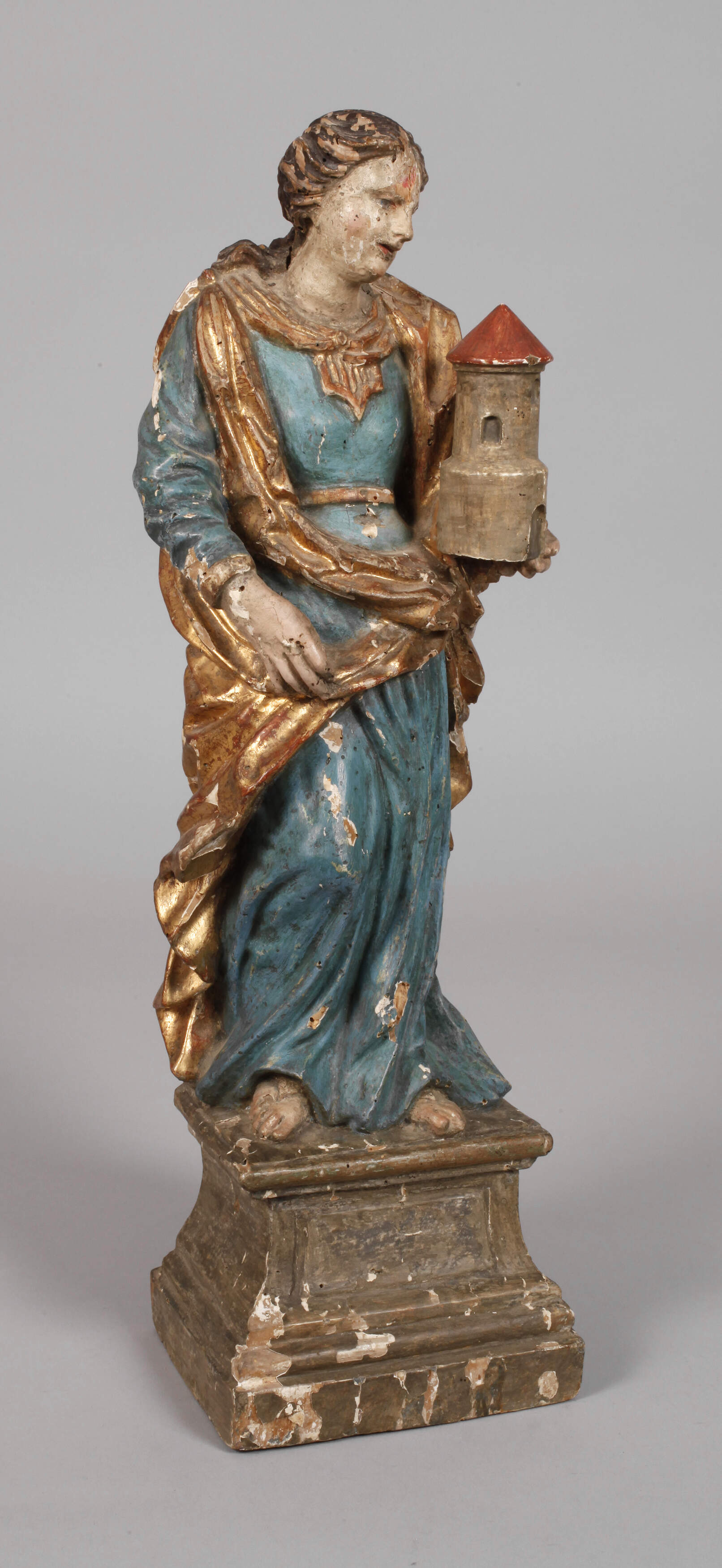 Geschnitzte Heiligenplastik