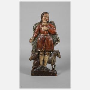 Geschnitzte Heiligenplastik