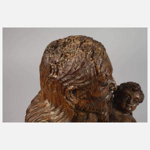 Geschnitzte Heiligenplastik