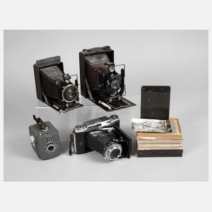 Drei Plattenkameras
