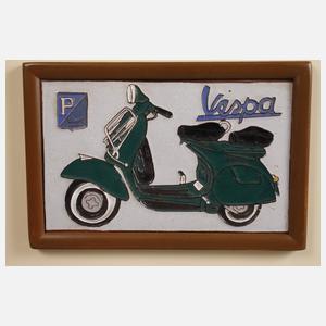 Gerahmte Werbeplatte Vespa
