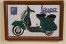 Gerahmte Werbeplatte Vespa