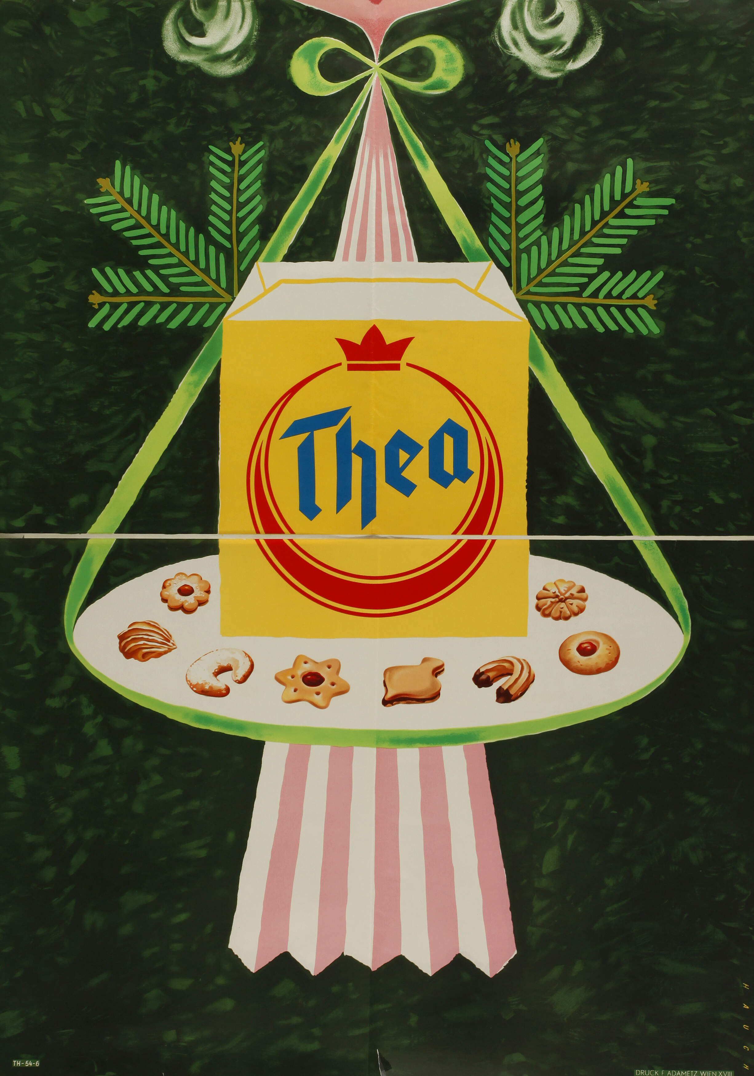 Zweiteiliges Werbeplakat Thea