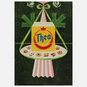 Zweiteiliges Werbeplakat Thea