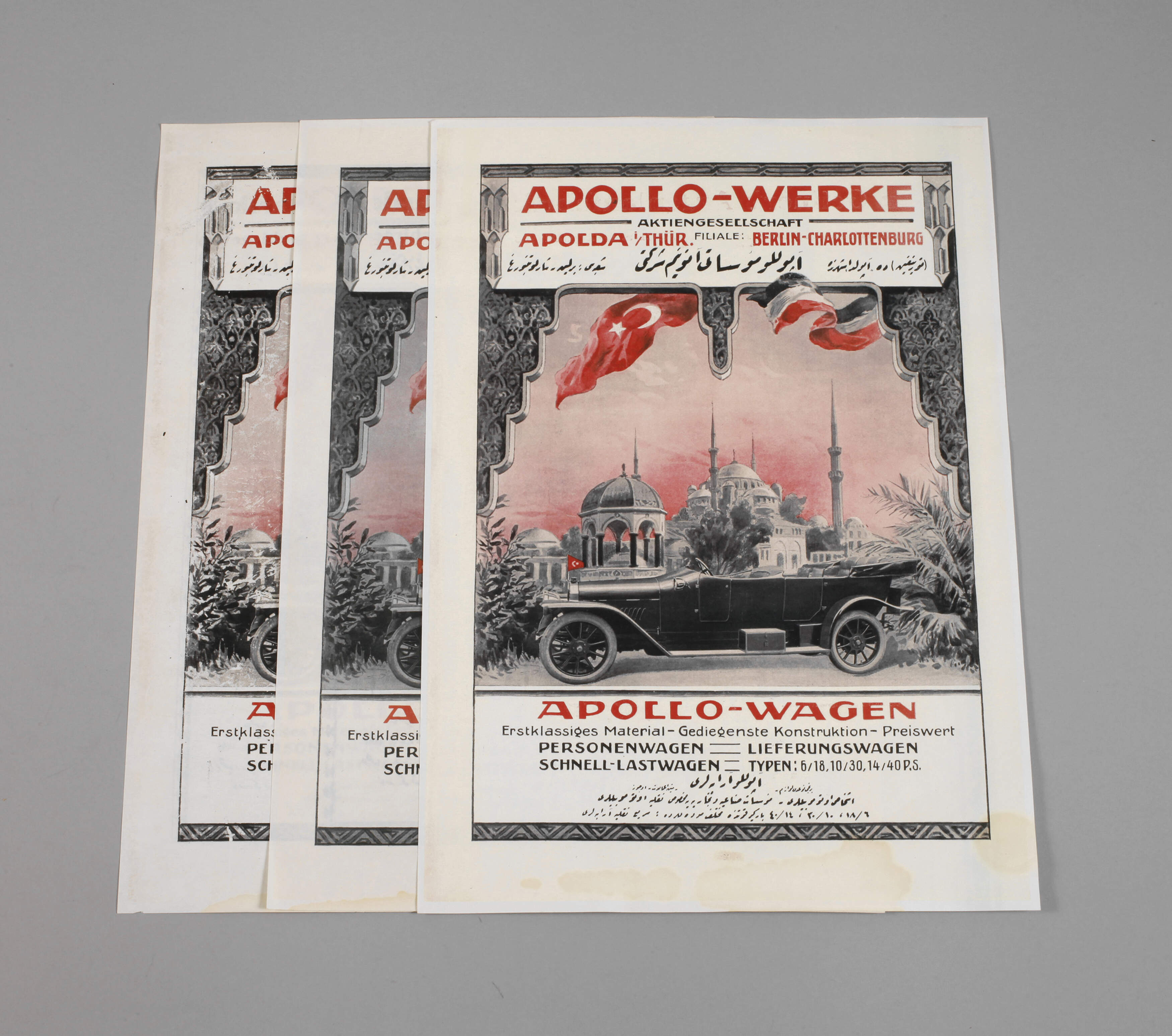 Drei Plakate Apollo-Werke
