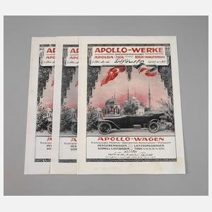 Drei Plakate Apollo-Werke