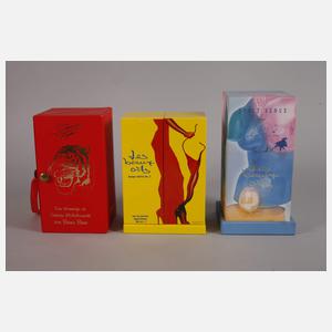 Drei Künstlerflakons