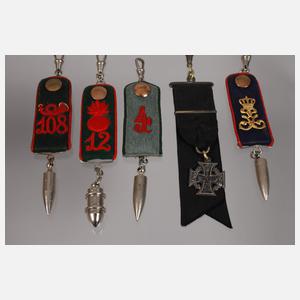 Konvolut militärischer Bierzipfel