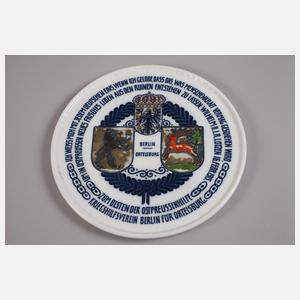 KPM Berlin Patenschaftsteller Ostpreußenhilfe