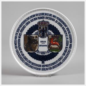 KPM Berlin Patenschaftsteller Ostpreußenhilfe