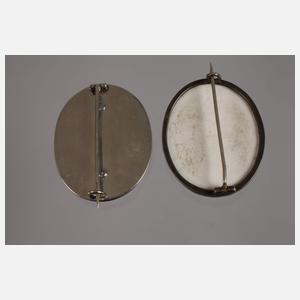 Zwei Medaillons Carolaorden des Albertvereins